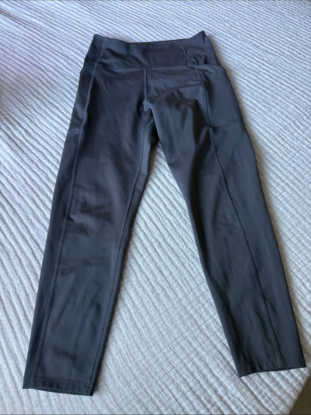 girlfriend collective Gray High-Rise Leggings with Side Pockets